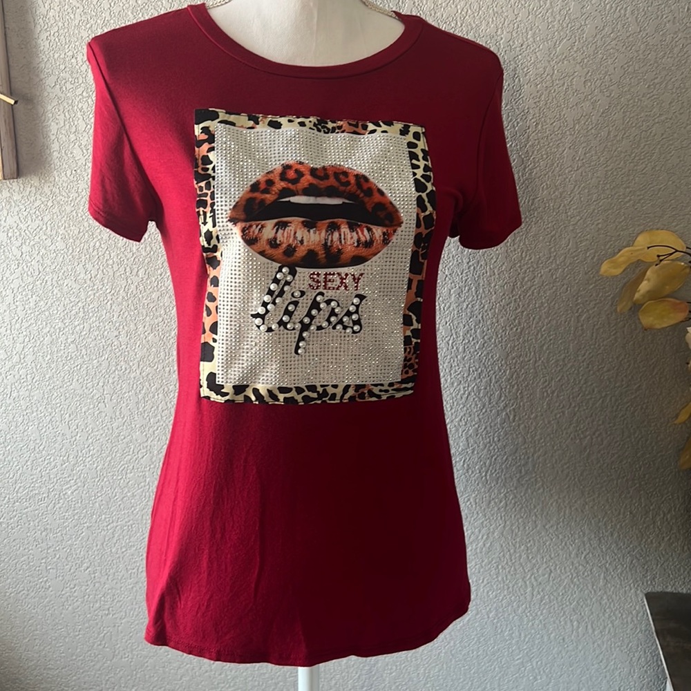 Red & sexy papermoon shirt,‎ size S.